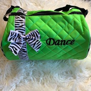 Green dance duffle bag